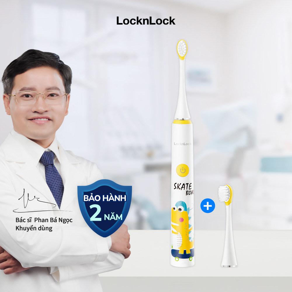 Bàn chải đánh răng điện cho bé LocknLock ENR226WHT-5V, 1.5W - Màu trắng