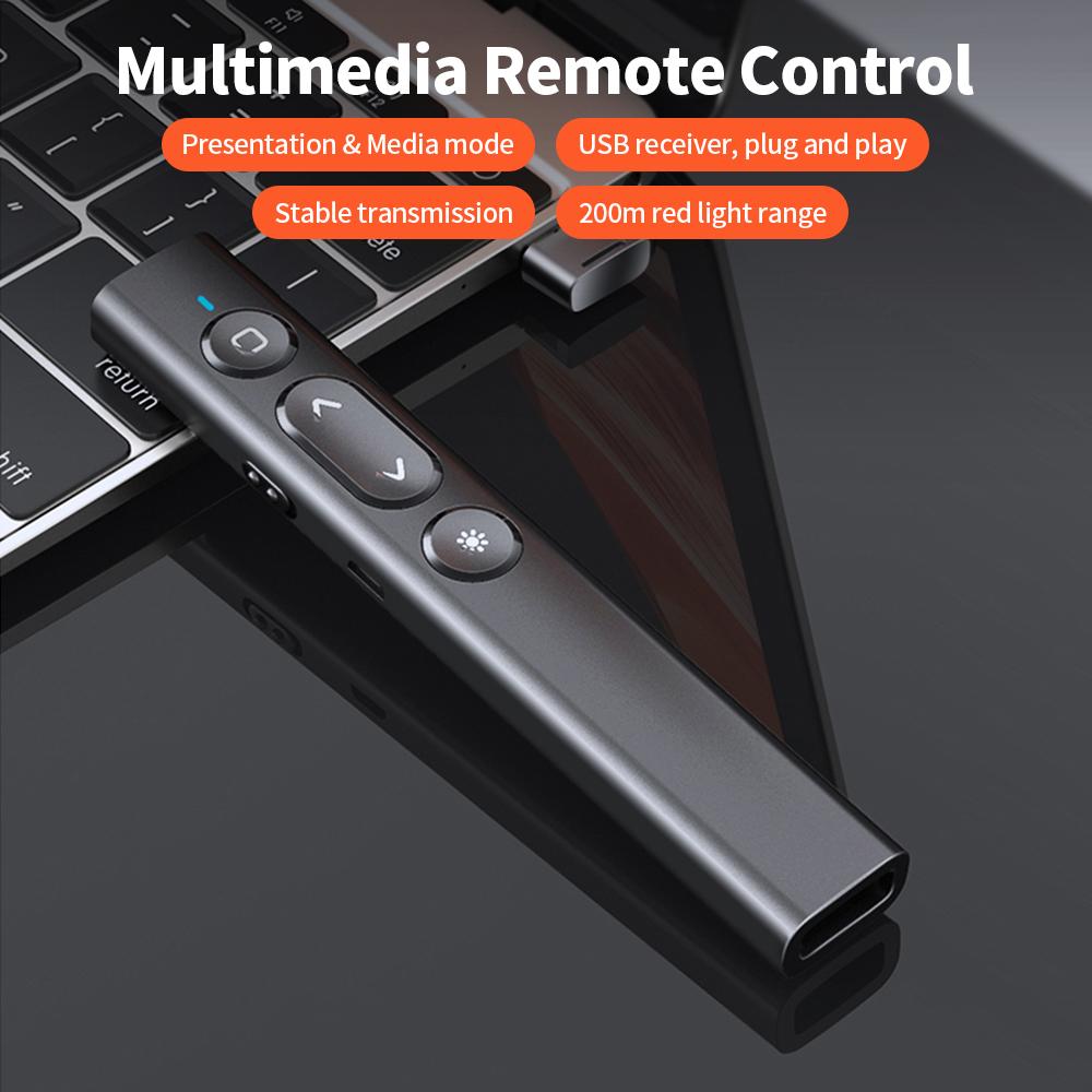 Điều khiển từ xa Không dây PPT Clicker Rộng Đa phương tiện Trình chiếu từ xa