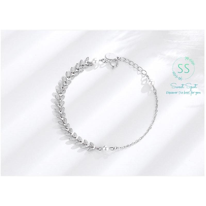 Lắc tay bạc nữ S925, lắc chân, vòng tay lông vũ Hàn Quốc, quà tặng bạn gái