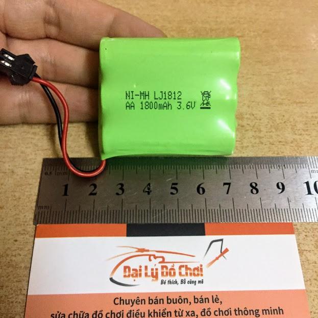 Pin 3.6v dung lượng 1800mah chân cắm càng cua đen jack SM 2p