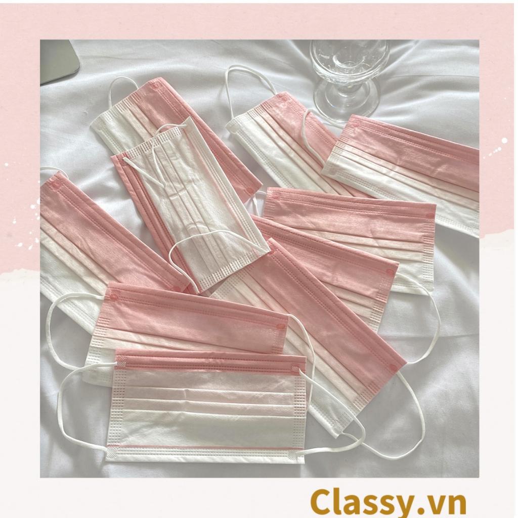 Khẩu trang Classy màu loang tông hồng, giúp kháng khuẩn PK1387 (Giá 1 chiếc)