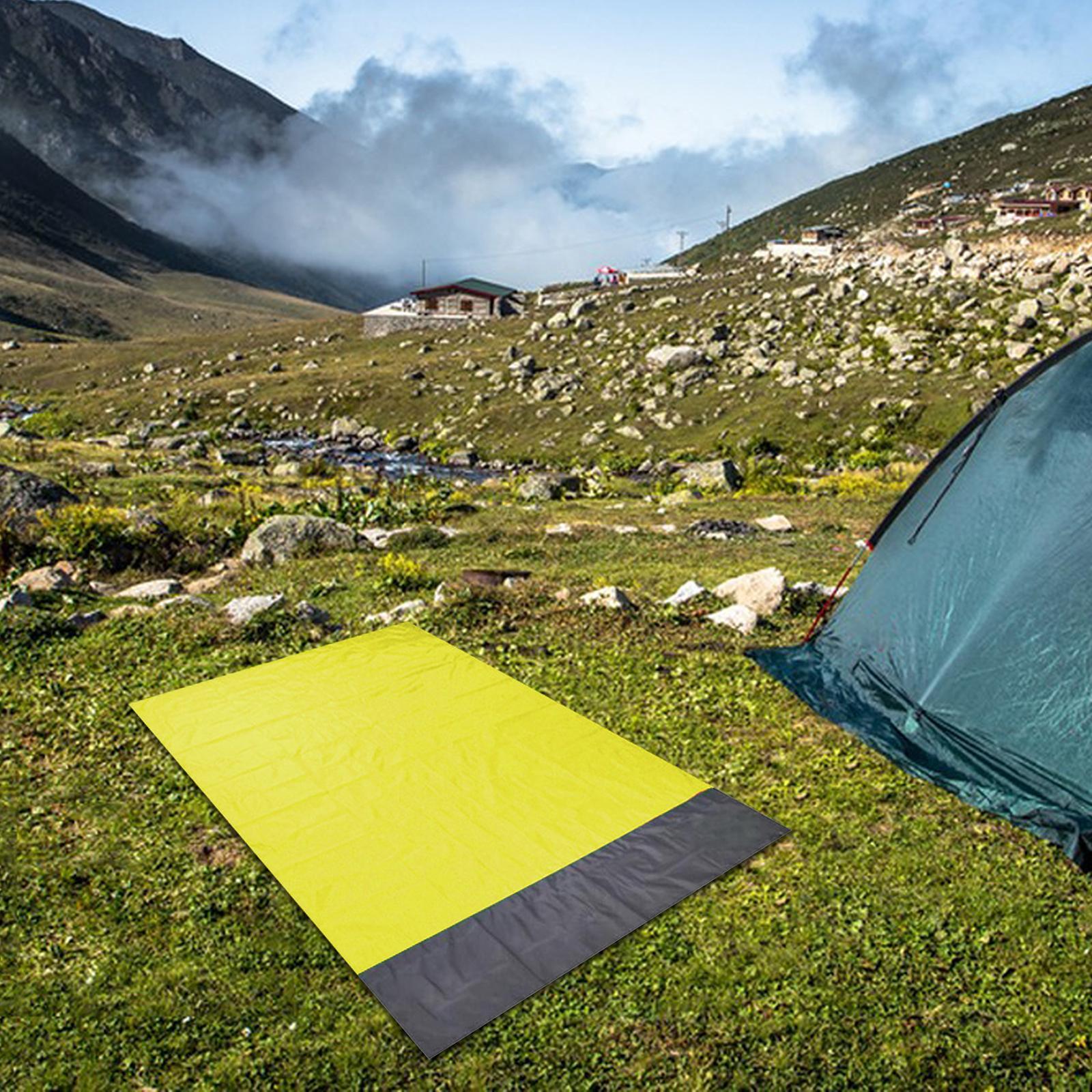Pocket Picnic Blanket 210x200cm Garden Sheet Large Picnic Mat Compact Portable Rug Beach Mat for Hiking Festival Grass Activities