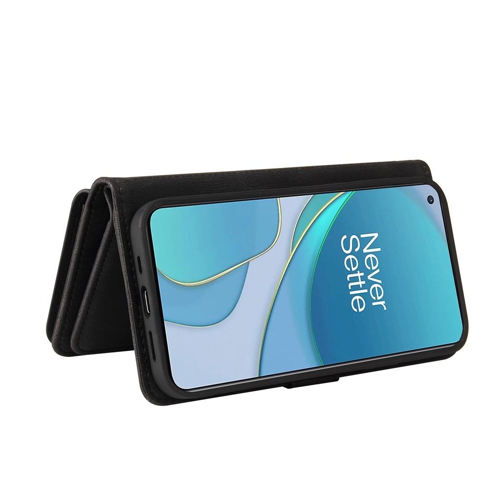 Ốp điện thoại da nắp lật dạng ví đựng thẻ đa năng cho OnePlus 9 Pro Nord CE N200 N100 N10 5G