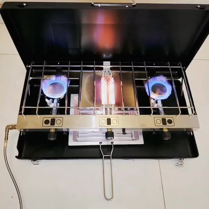 Bếp 3 Lò Dạng Xếp Dùng Ngoài Trời Cassette Party Cao Cấp - Home and Garden