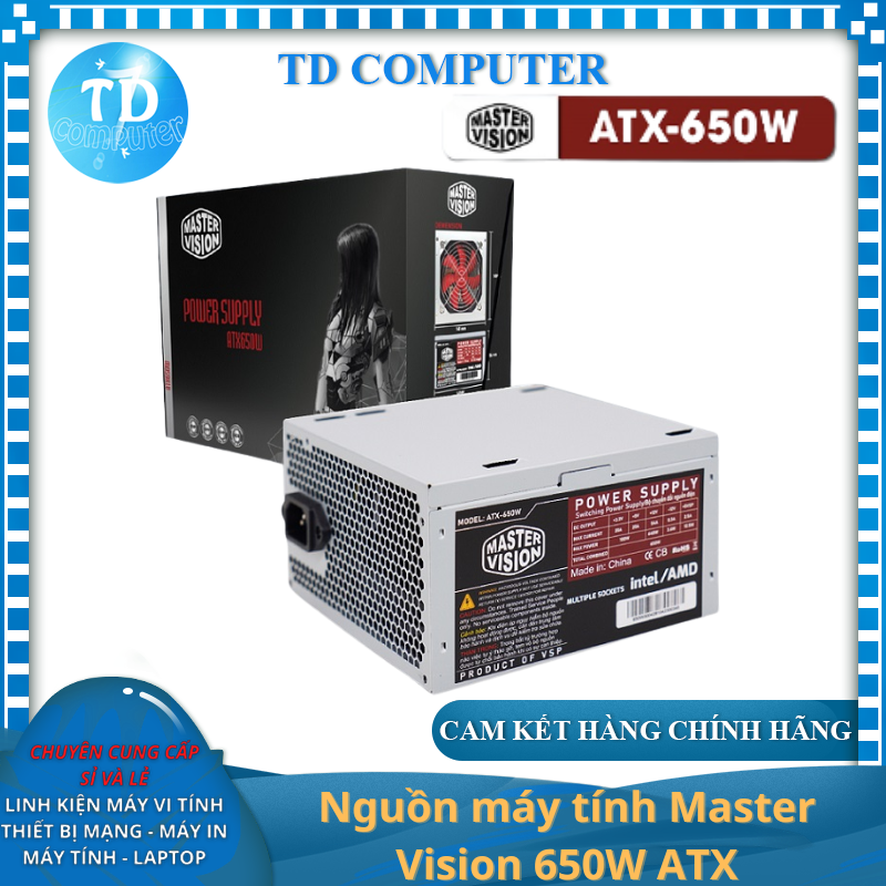 Nguồn máy tính Master Vision 650W ATX - Hàng chính hãng VSP phân phối