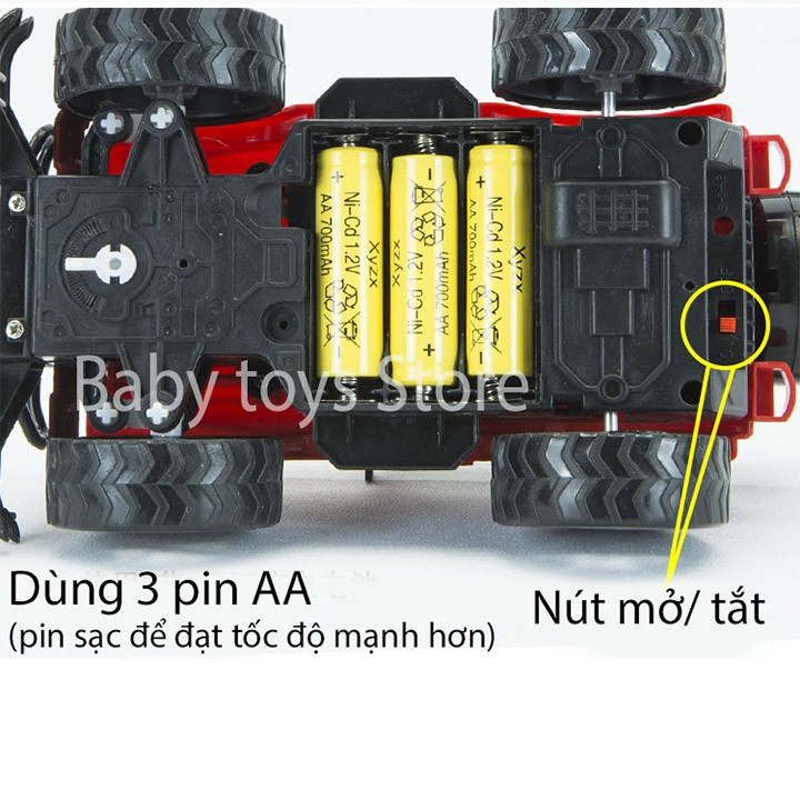 Xe điều khiển từ xa vượt địa hình có đèn led - Quà tặng sinh nhật cho bé