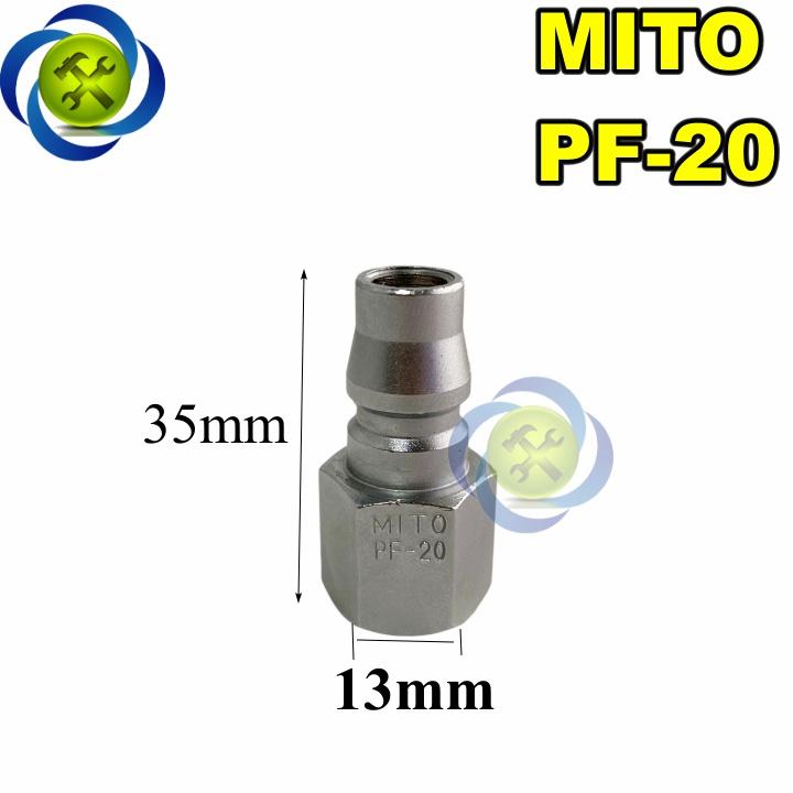 Đầu nối hơi ren trong 13mm Mito PF20 loại 1/4 PT