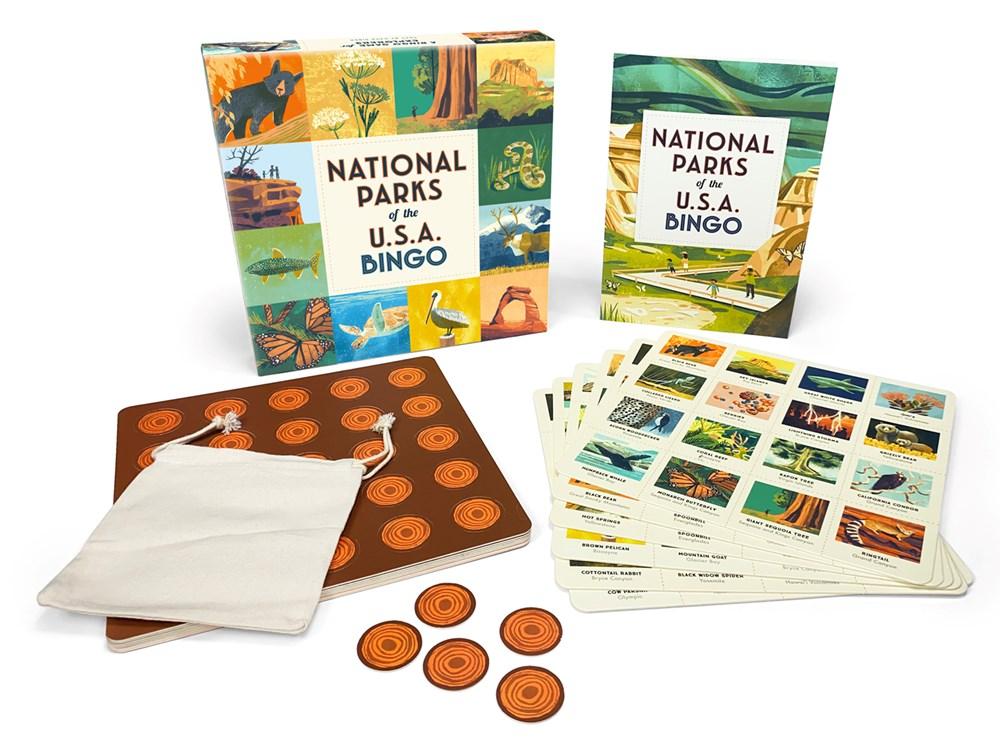 Sách - National Parks of the USA Bingo - A Bingo Game for Explorers by Chris Turnham (UK edition, Game)