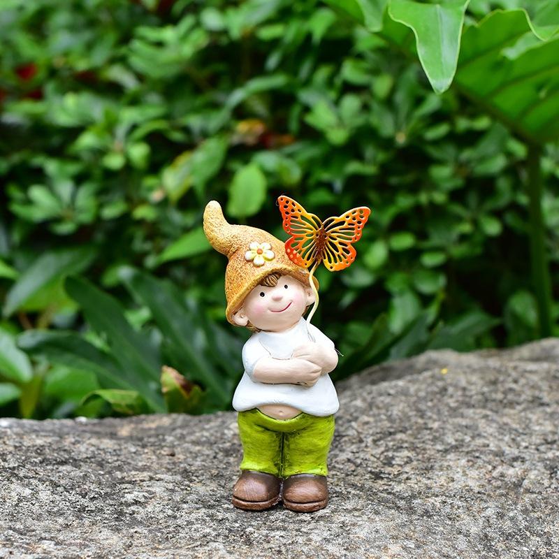 Set 3 búp bê gốm sứ cậu bé hở rốn dễ thương