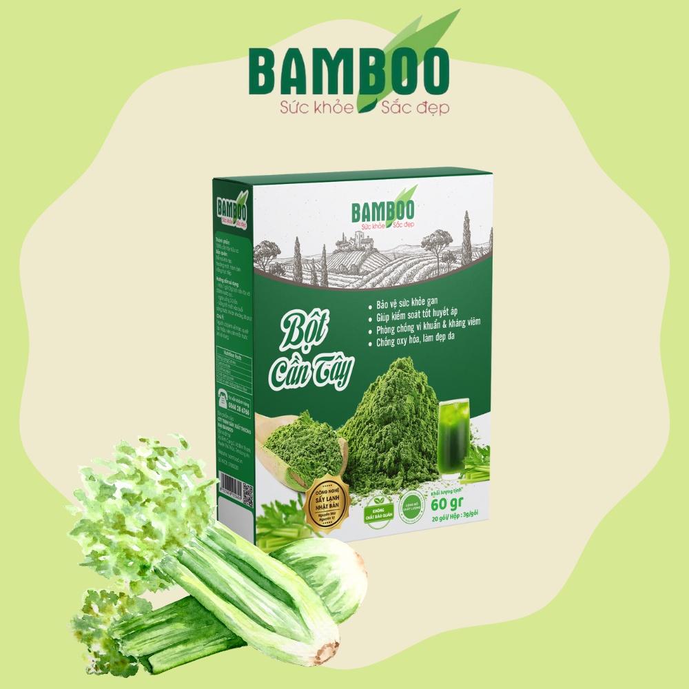 Combo 2 Bột cần tây + 1 Mật hoa dừa Bamboo nguyên chất, 100% từ thiên nhiên - Hỗ trợ giảm cân, làm đẹp da, dùng được cho người tiểu đường