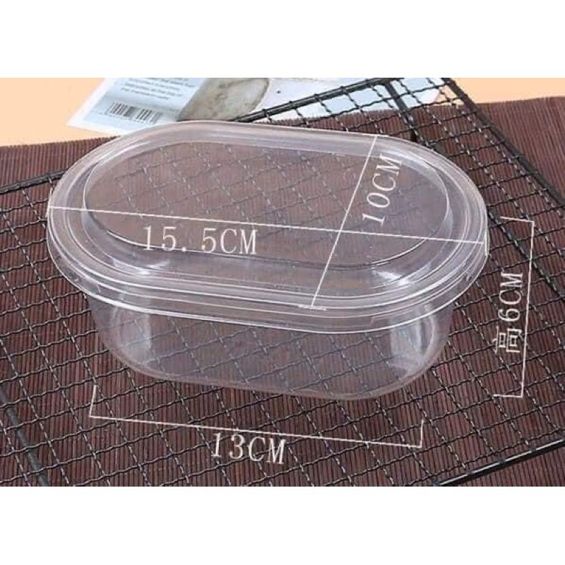 Bộ 50 hộp Oval Đựng bánh Mousse, Tiramisu HT150G