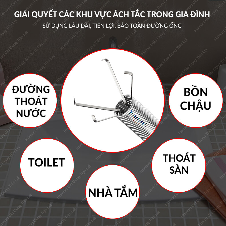 Dụng Cụ Gắp Rác Bồn Chậu 60/160 Cm Cây Gắp Rác Thông Tắc Bồn Chậu Nhà Vệ Sinh Tiện Lợi