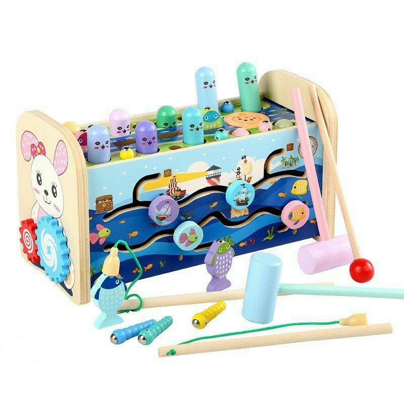 Đập Chuột 7in1️️Đồ Chơi Giáo Dục Bằng Gỗ Cho Bé