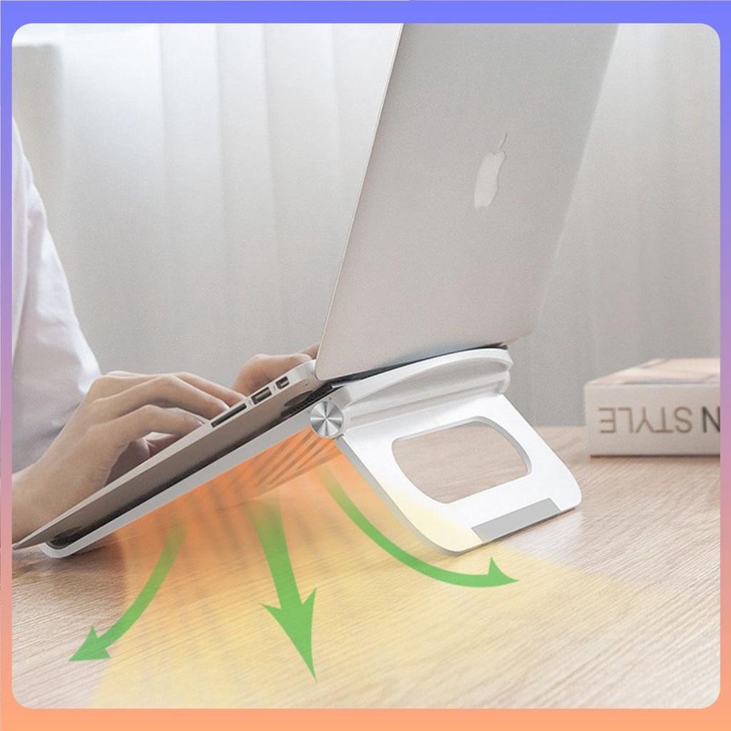Giá Đỡ Laptop Kiêm Tản Nhiệt Siêu Nhẹ, Tránh Mỏi Tay Gù Lưng, Mát Máy