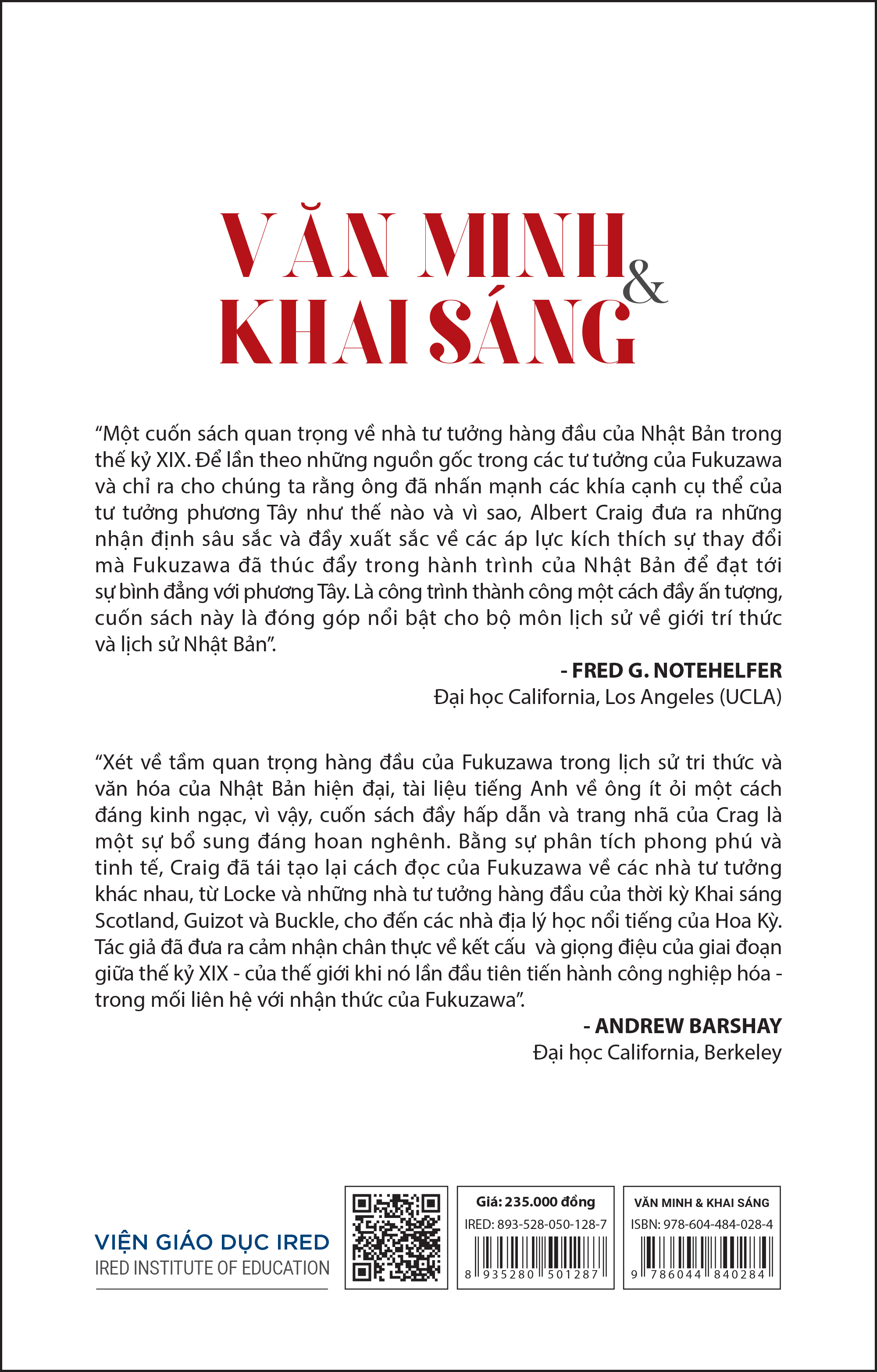 Văn Minh Và Khai Sáng (Civilization and Enlightenment) - Albert M. Craig - IRED Books