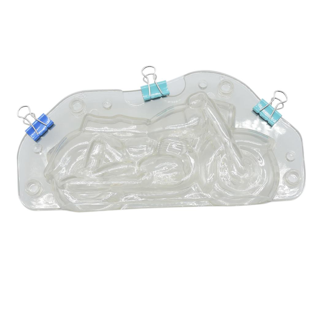 DIY 3D Motorcycle Cake Mold Soap Ice Mould For Candy Chocolate Bake Tool