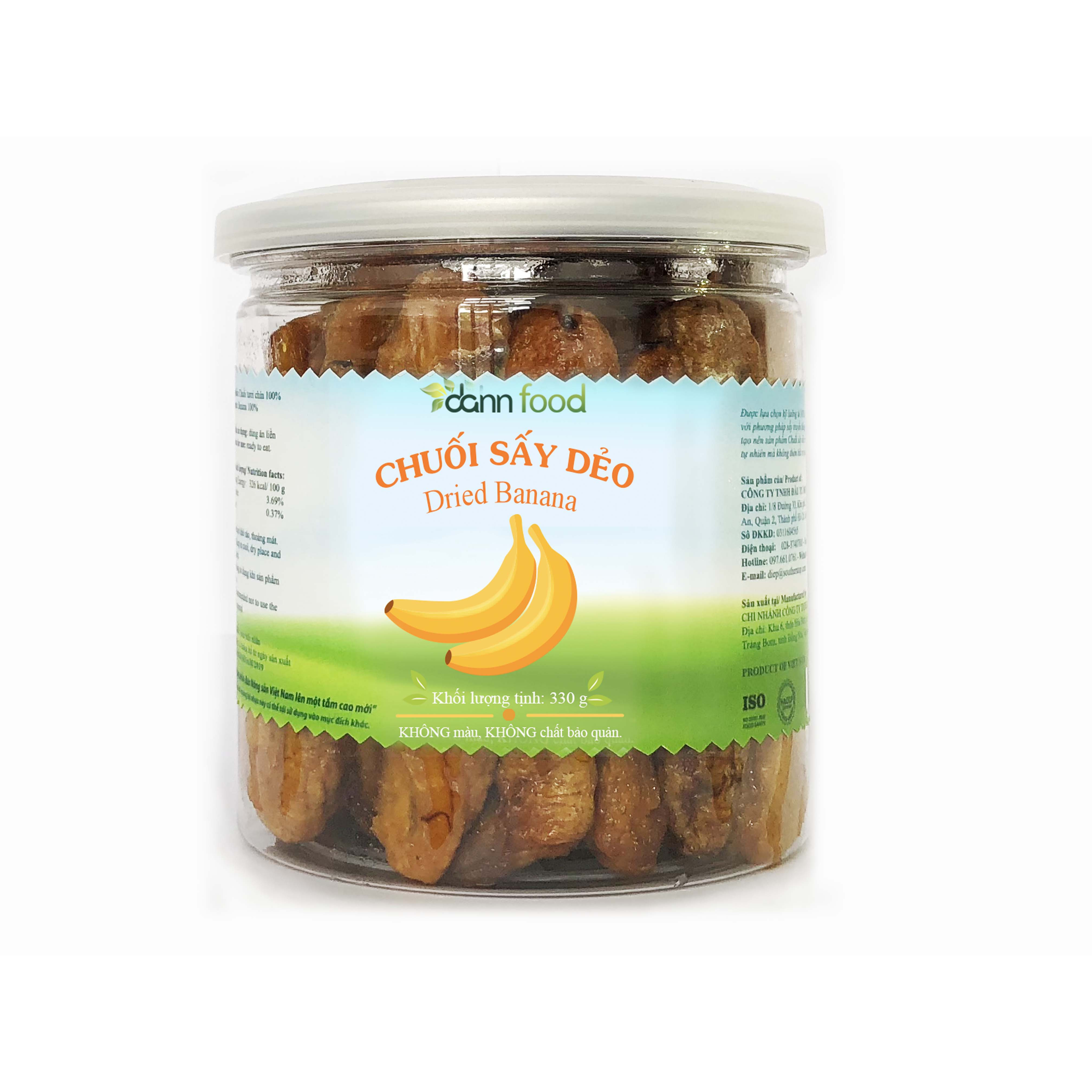 Chuối sấy dẻo 330g Dann Food