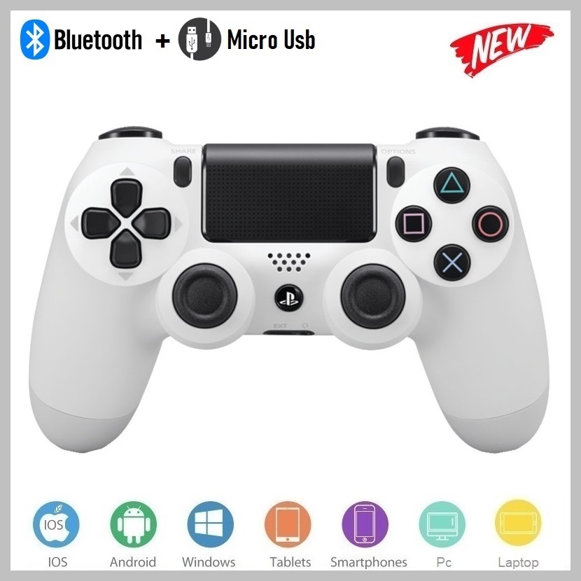 Tay Game không dây bluetooth P/S White cho máy tính - điện thoại - máy game Console