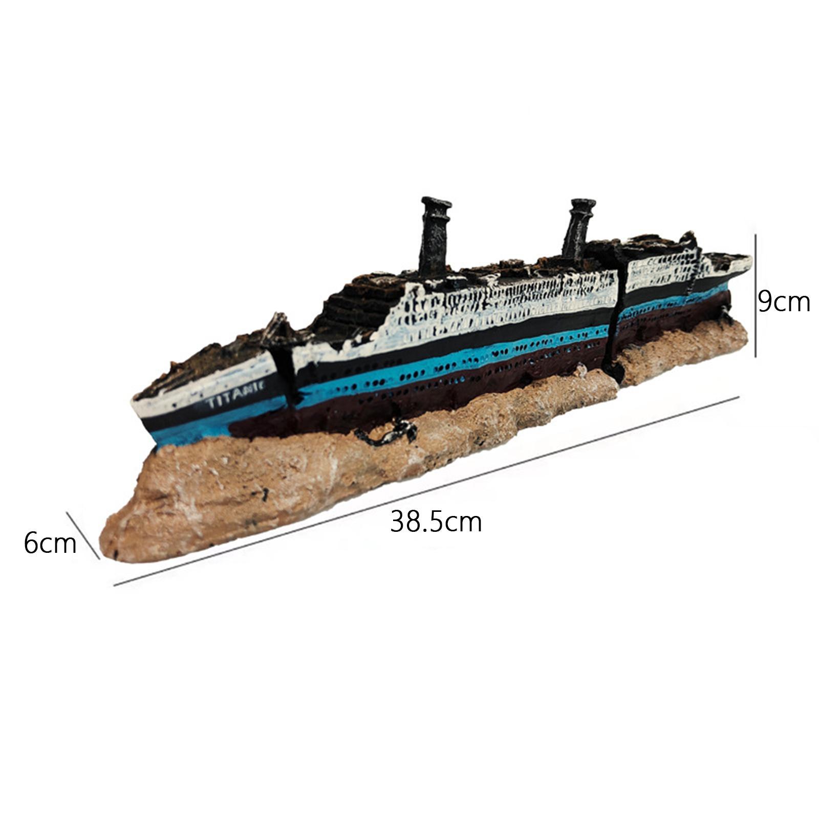 Fish Tank Titanic Shipwreck Decoration Collection Resin Fish Tank Decoration