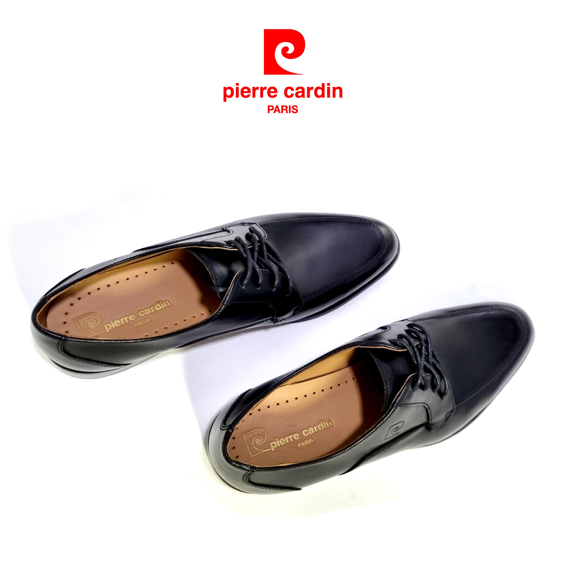 Giày da cột dây nam Pierre Cardin màu đen PCMFWL348