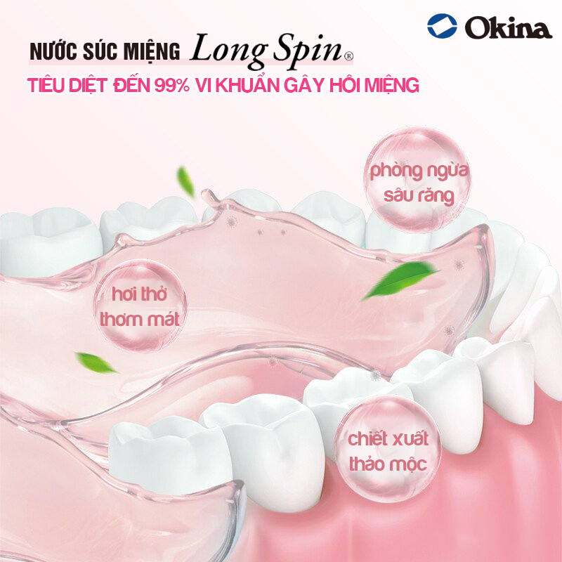 Nước súc miệng bỏ túi OKINA dòng LONG SPIN ZERO Nhật Bản hương Cam Quýt Bạc Hà không cồn – Hộp 100 hũ x 14ml