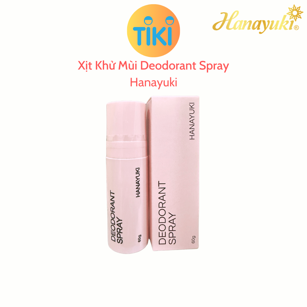 Xịt Thơm Hanayuki Deodorant Spray Chính Hãng - Xịt Thơm Cơ Thể Giúp Khử Mùi Giảm Tiết Mồ Hôi 60g