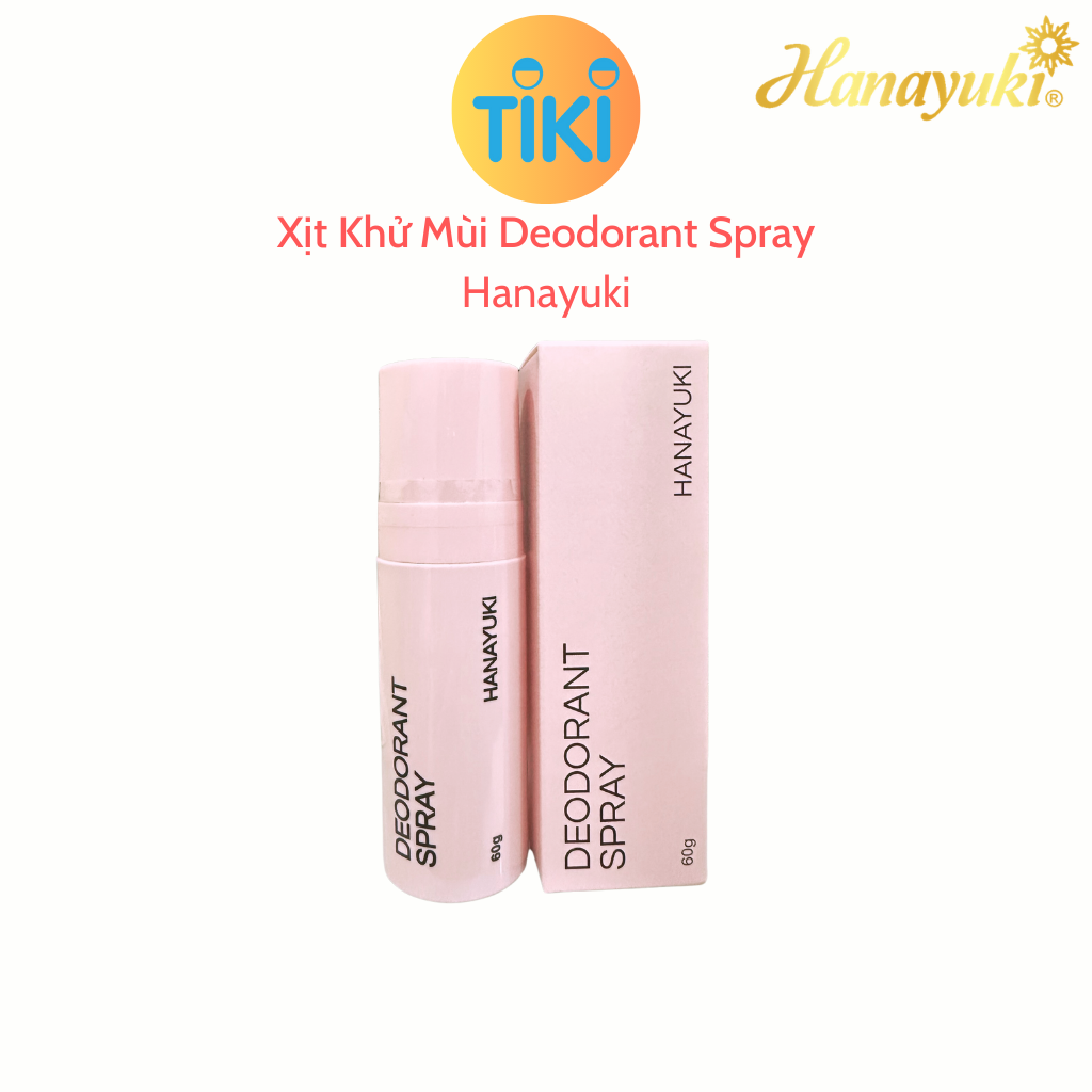 Xịt Khử Mùi Hanayuki Chính Hãng Xịt Thơm Cơ Thể Deodorant Spray Giúp Khử Mùi Giảm Tiết Mồ Hôi 60g