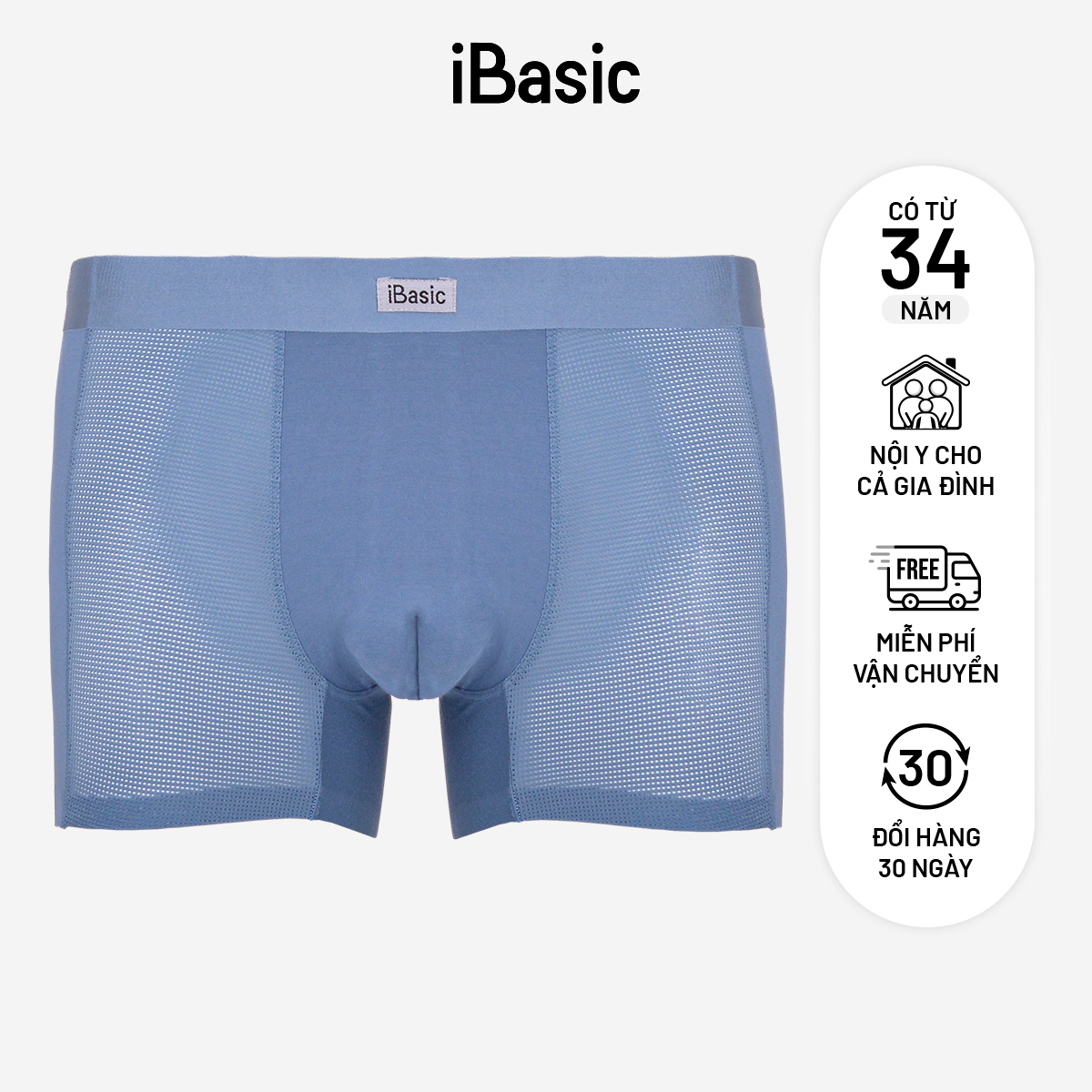 Quần lót nam boxer thoáng khí iBasic PANM116