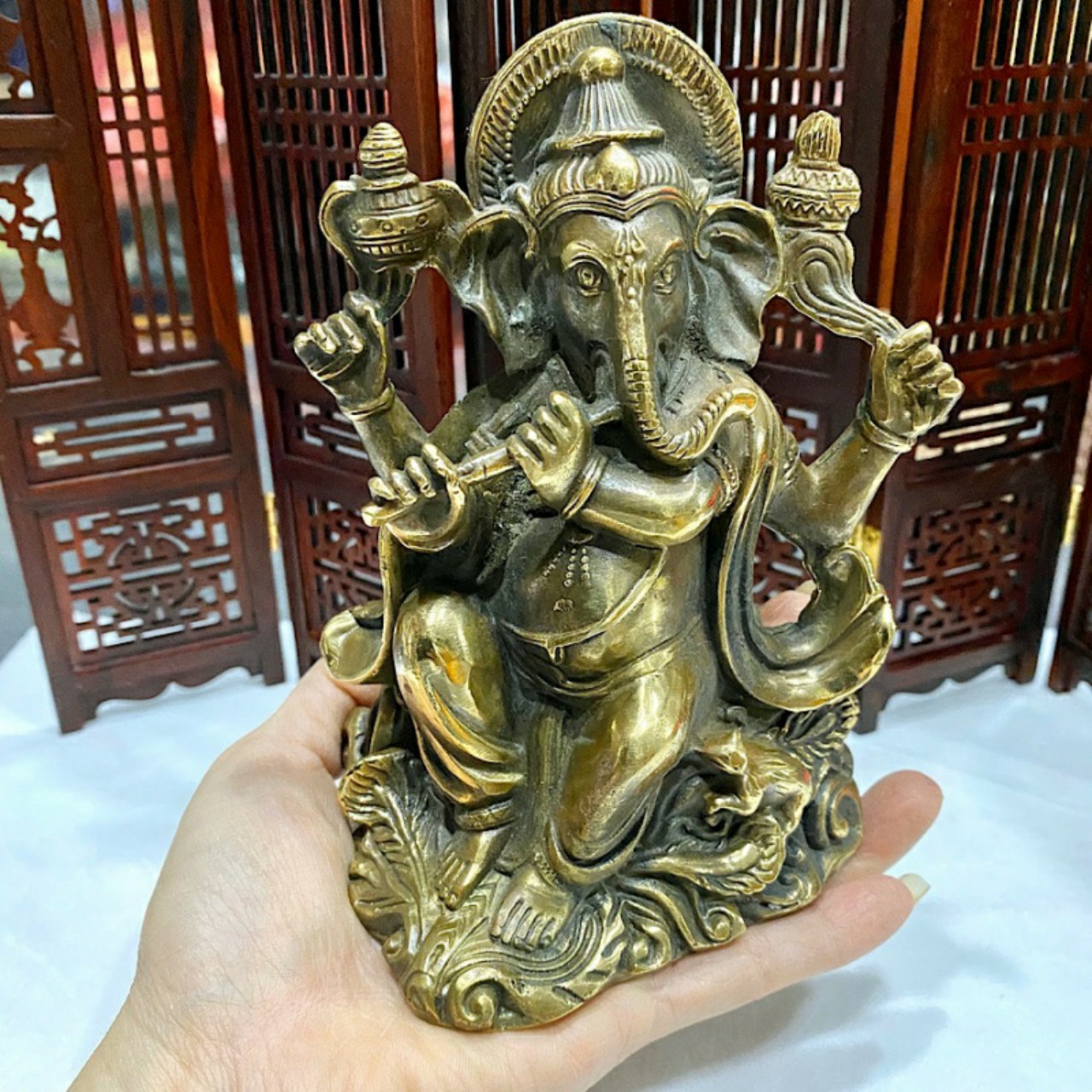 TƯỢNG THẦN VOI GANESHA BẰNG ĐỒNG