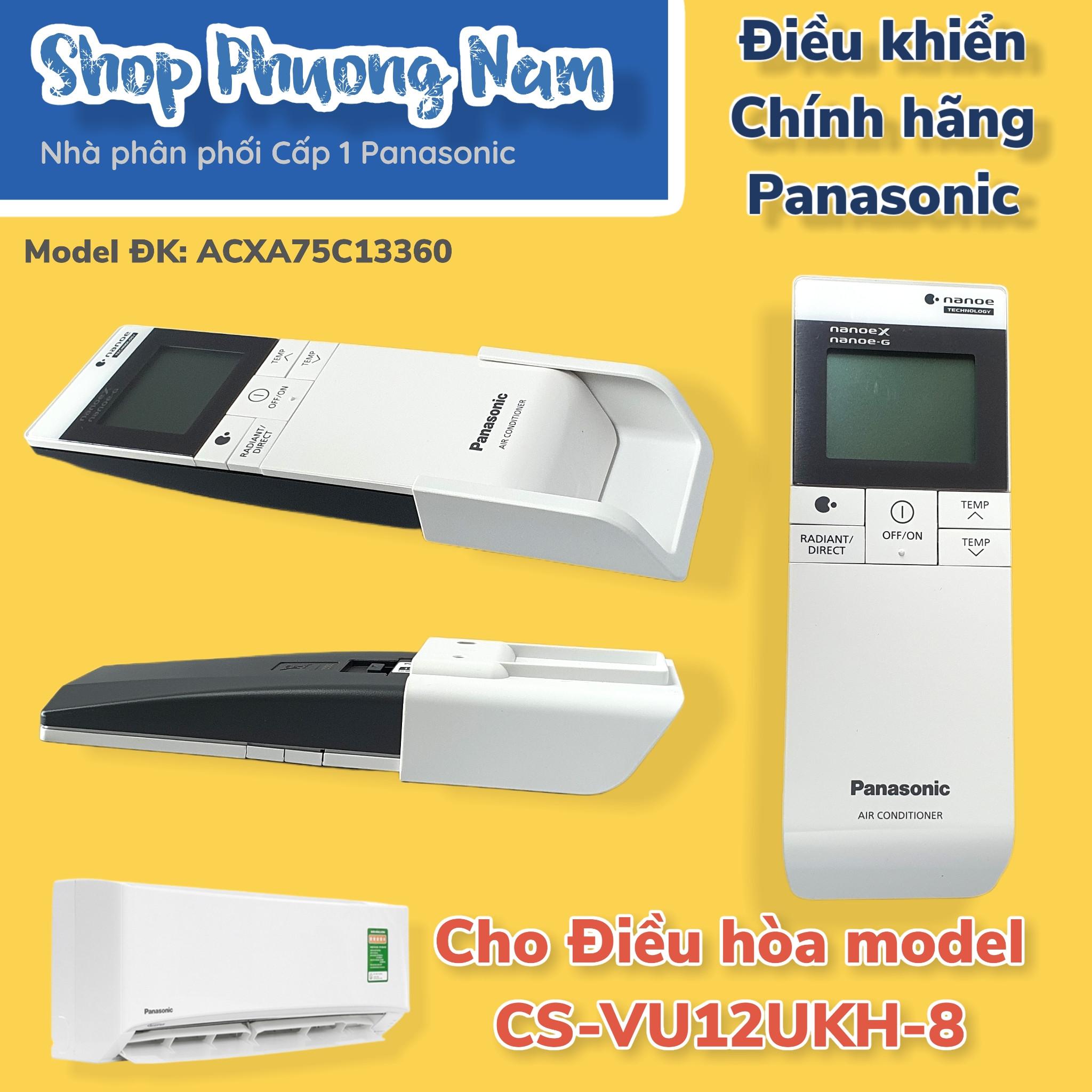 Điều khiển chính hãng cho điều hòa Panasonic model CS-VU12UKH-8