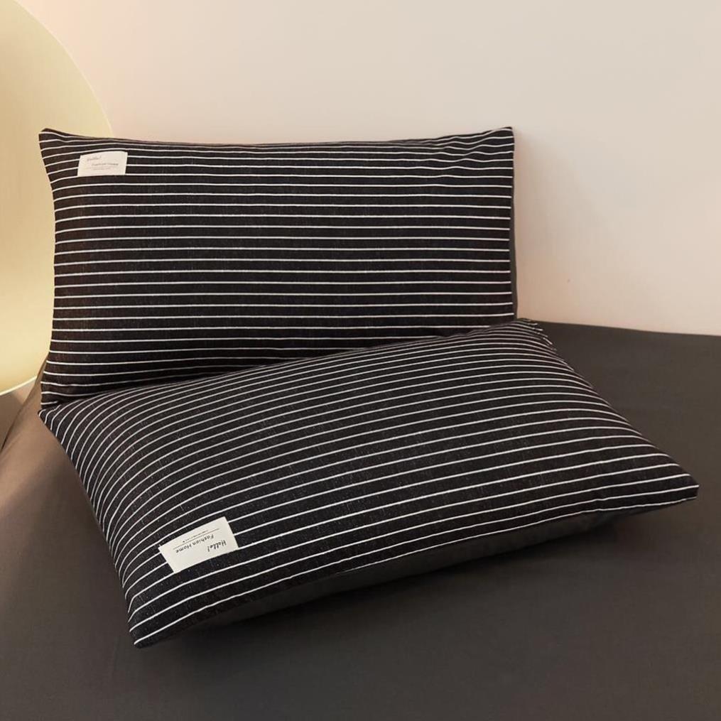 Bộ chăn ga gối Cotton TC sọc caro 4 món