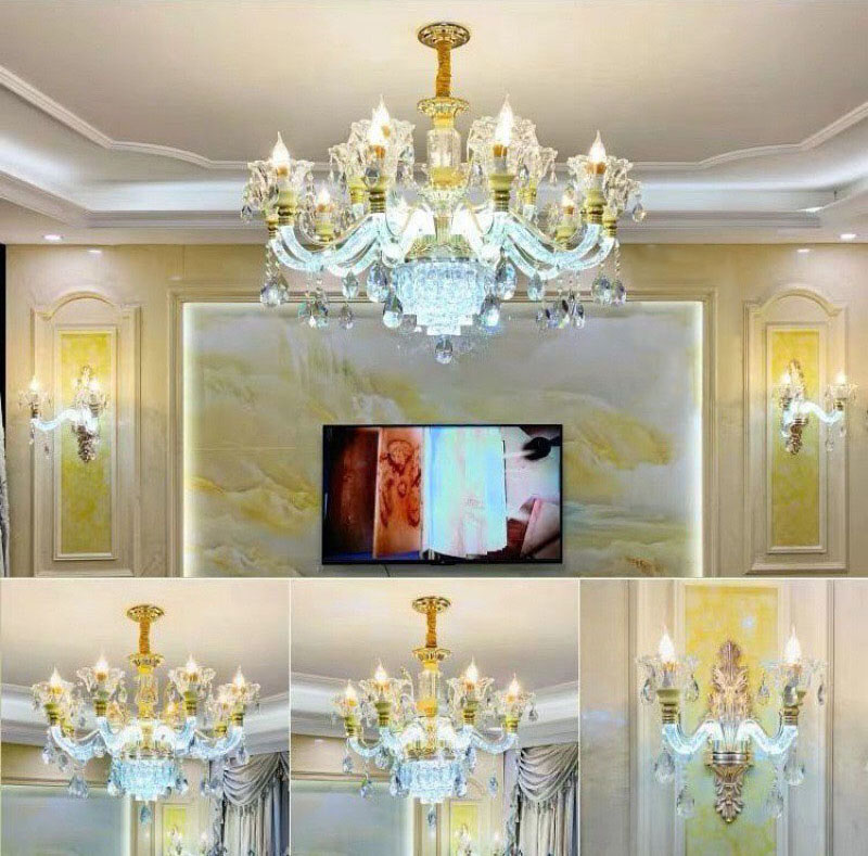 Đèn chùm RINAD 15 tay hiện đại trang trí nội thất cao cấp .