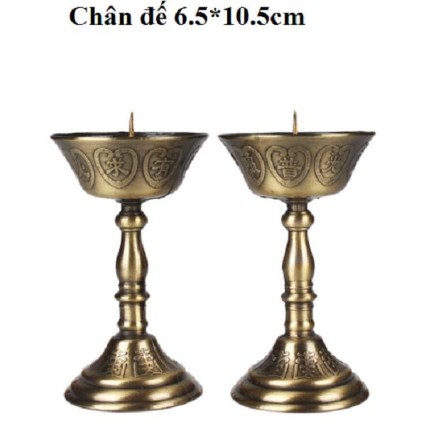 Chân Đế đựng Nến ,Đèn..đa năng  cao10.5cm(Cặp)