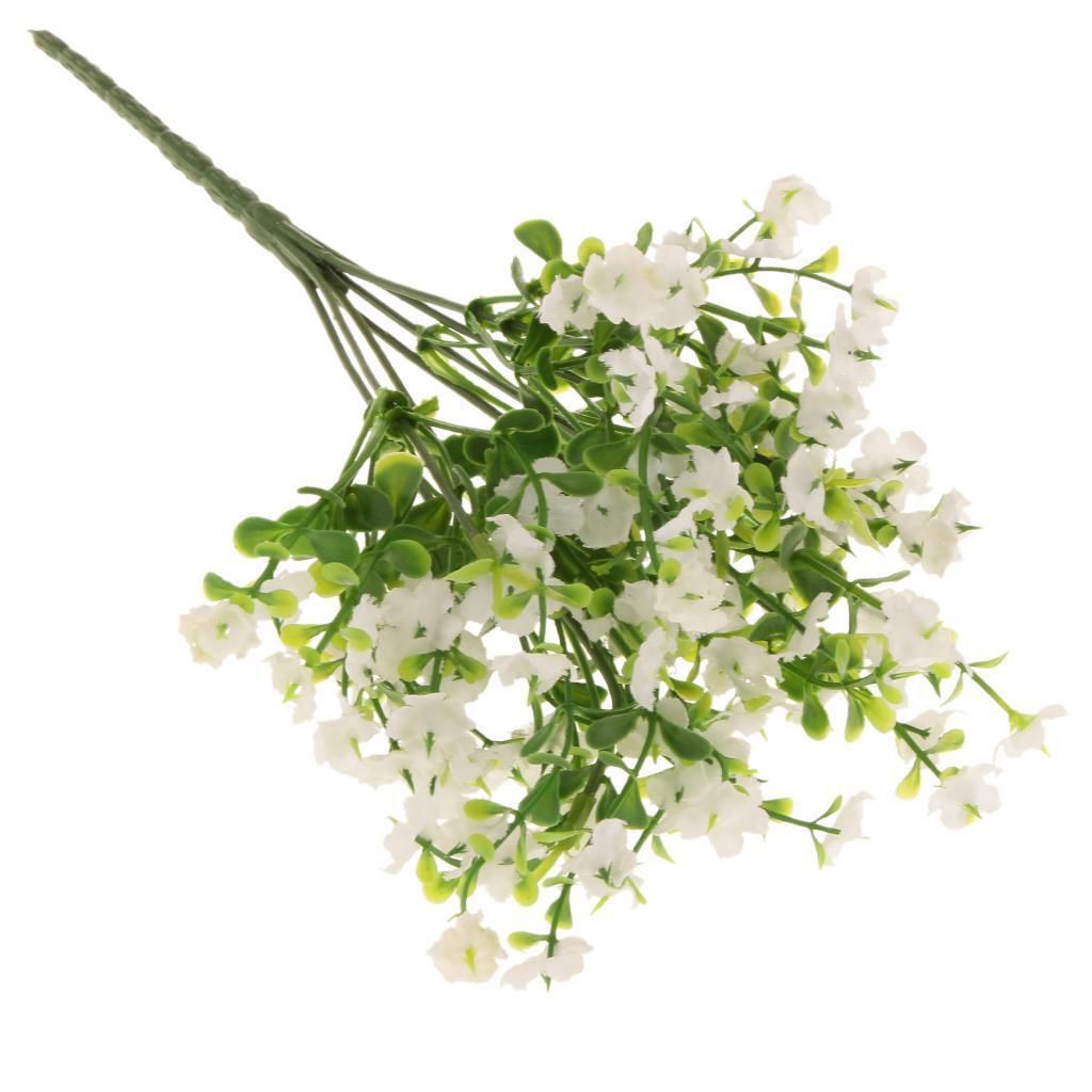 Artificial Plant Silk Gypsophila Flowers Stem Wedding Party Home Decor White