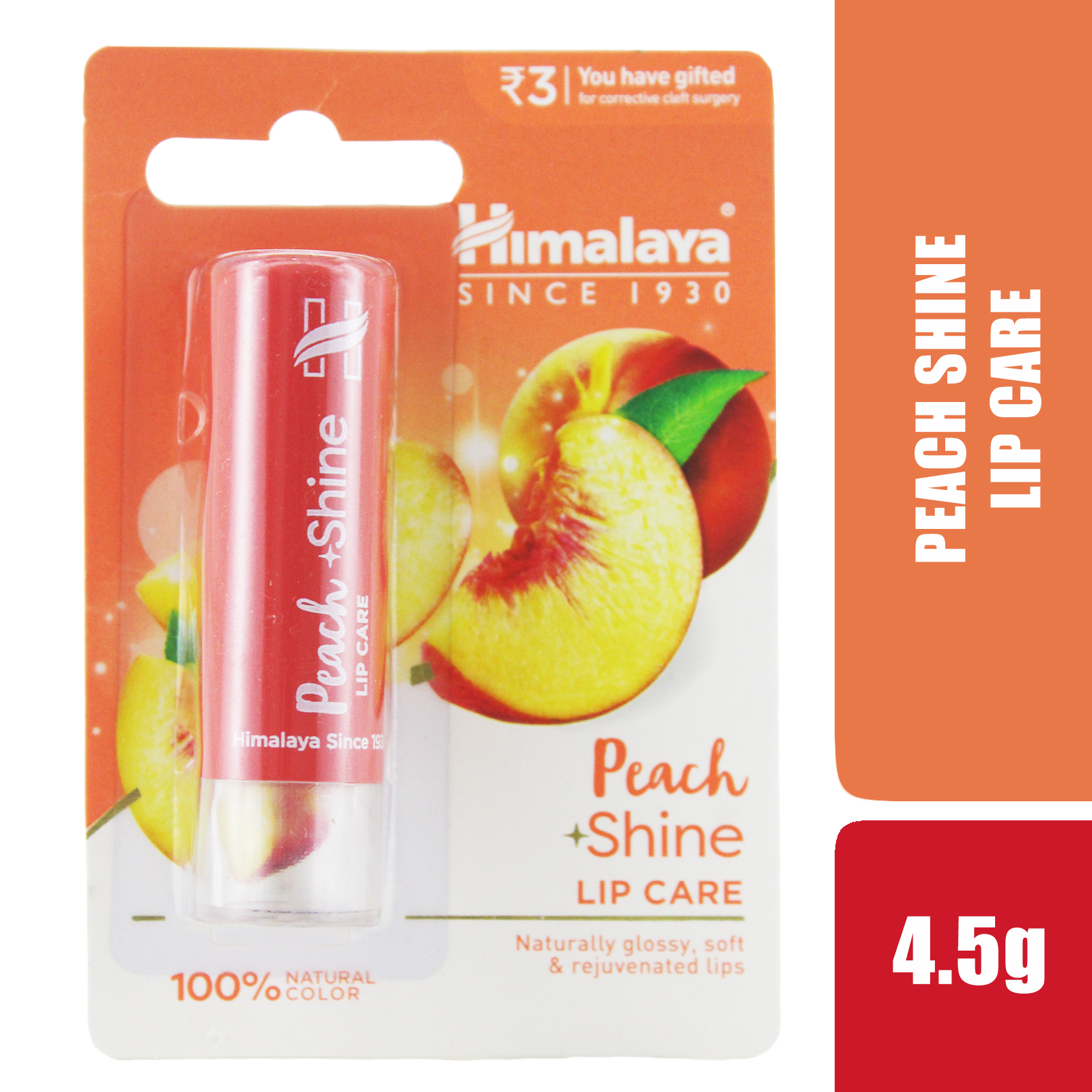 Son dưỡng ẩm môi hương đào - Himalaya Peach Shine Lip Care 4.5g