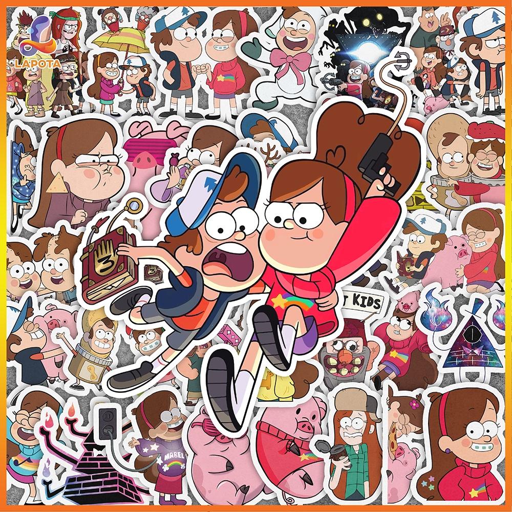 Set 50 cái Sticker Gravity Falls chống nước, Hình dán Gravity Falls cute dán vali, điện thoại, mũ bảo hiểm