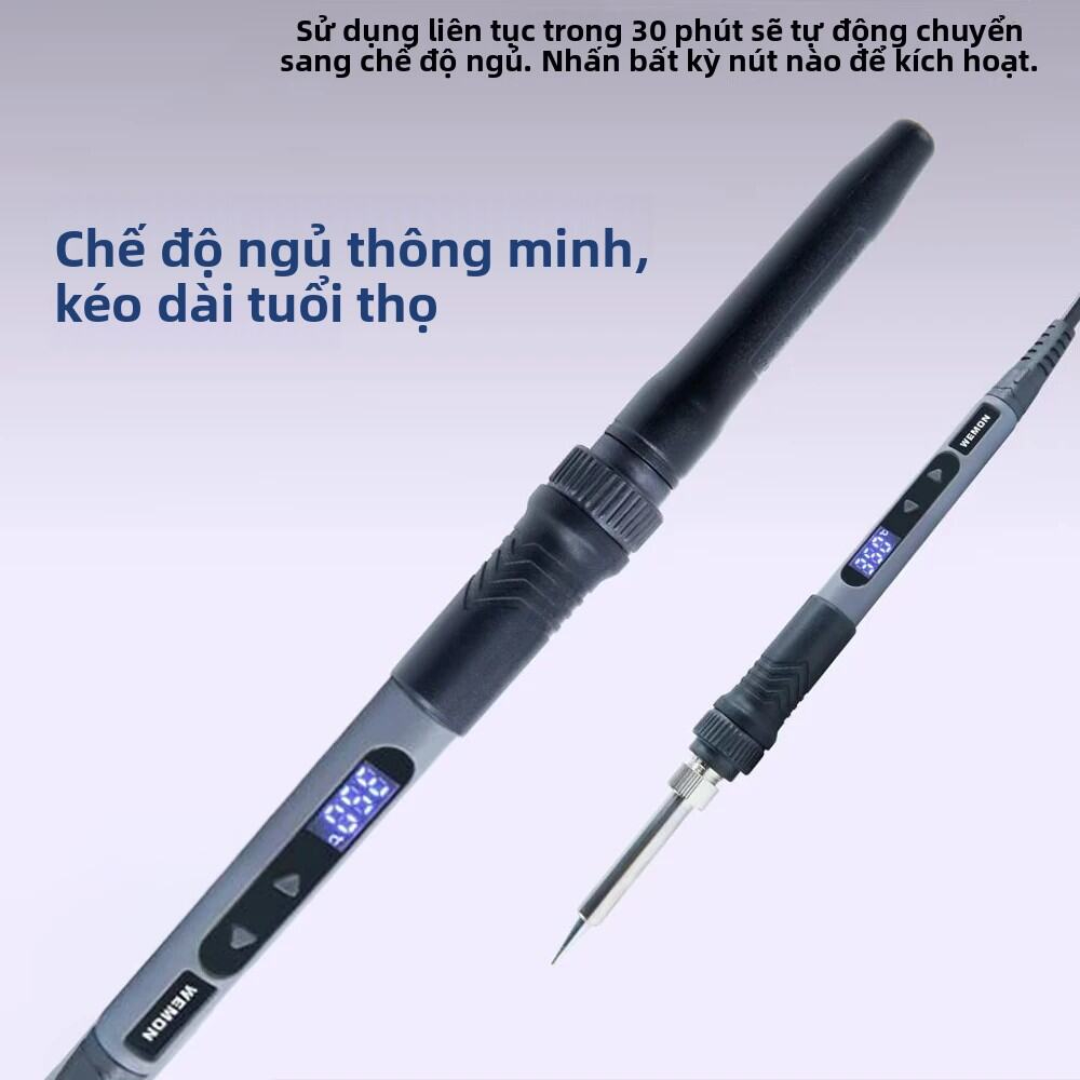 Mỏ Hàn Cầm Tay Công Suất 90W, Tối Đa 550 Độ C, Gia Nhiệt Nhanh WEMON 936 - Hàng Nhập Khẩu