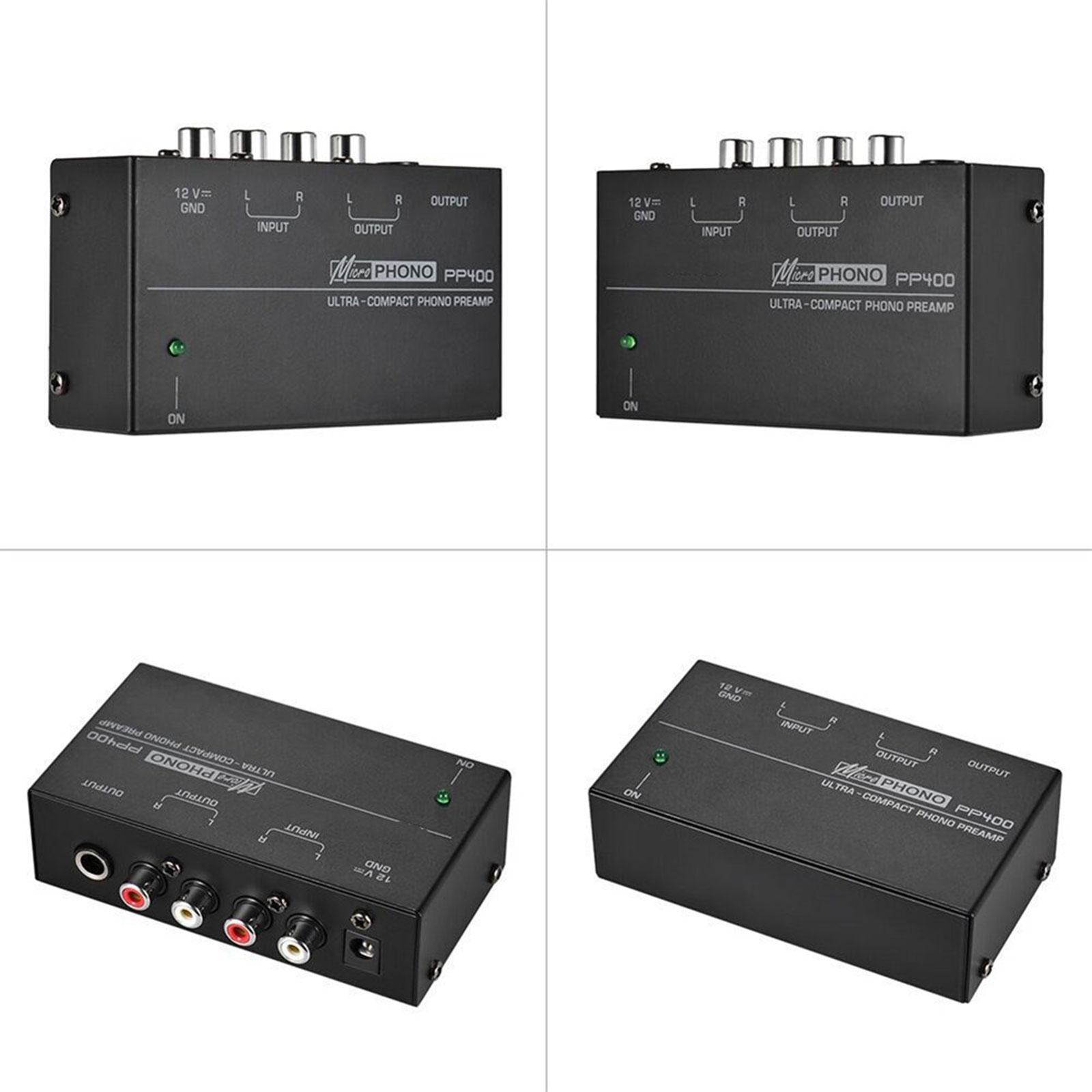 Phono Turntable Preamp DC 12V Phonograph Preamplifier for Speakers Computers