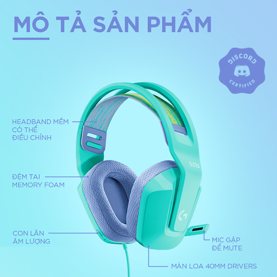 Tai Nghe Gaming Có Dây Logitech G335 - Màu