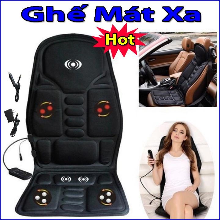 Đệm massage toàn thân 8 vùng dùng cho gia đình và trên xe hơi Full body massage (12V/220V)