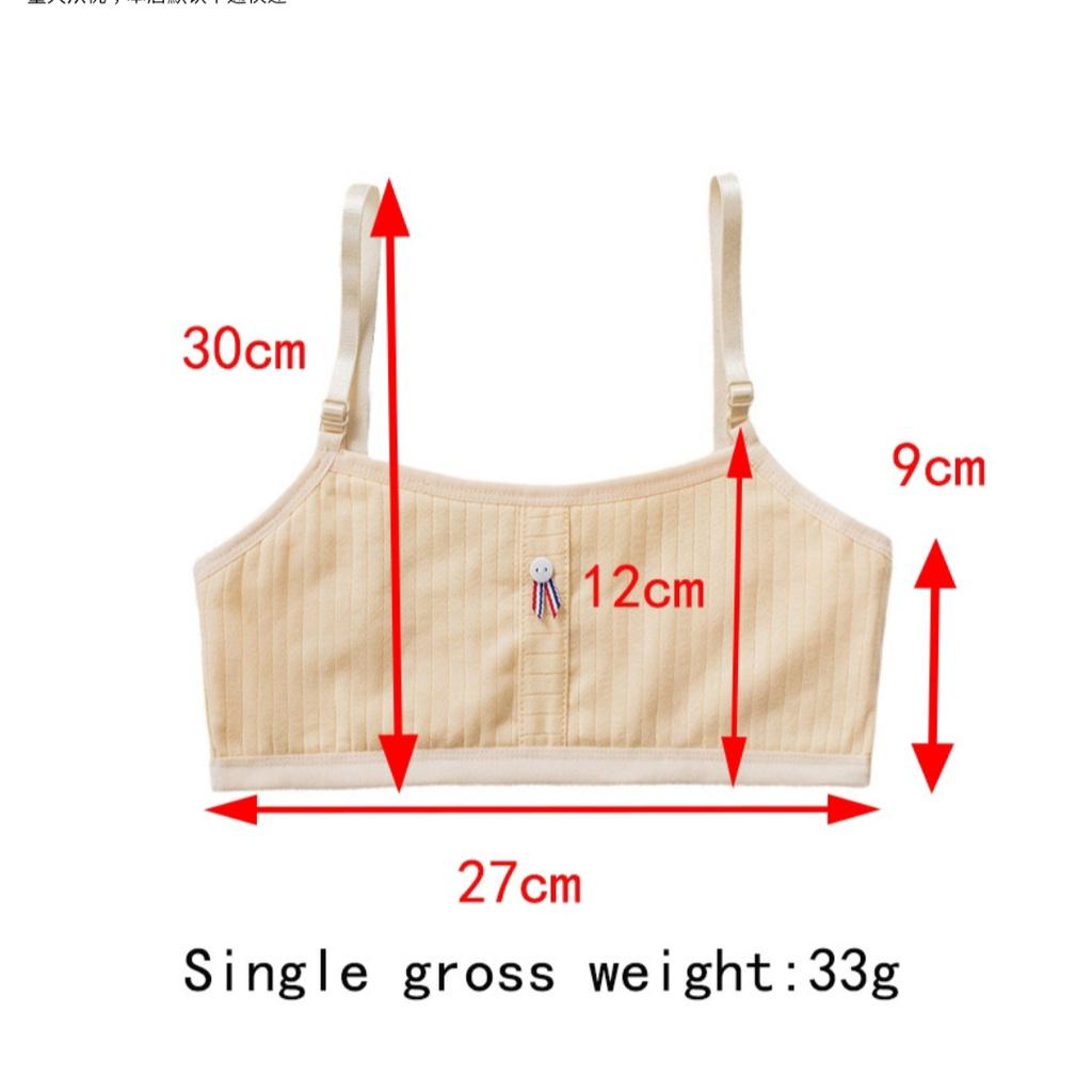 Áo lót học sinh cotton áo lá cho bé gái không mút hàng 2 lớp siêu dễ thương từ 30-45kg