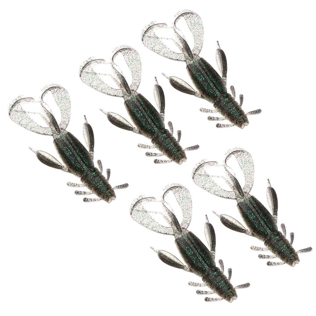 10x Fishing Gear Freshwater Fish Soft Lures Worm Bass Trout Shad Swim Baits