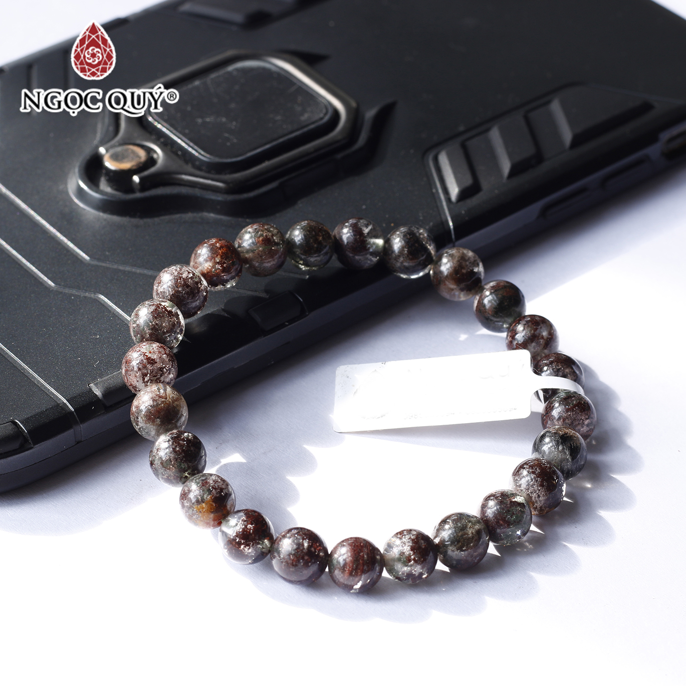 Vòng tay đá ưu linh đa sắc phối size hạt 8mm - Ngọc Quý Gemstones