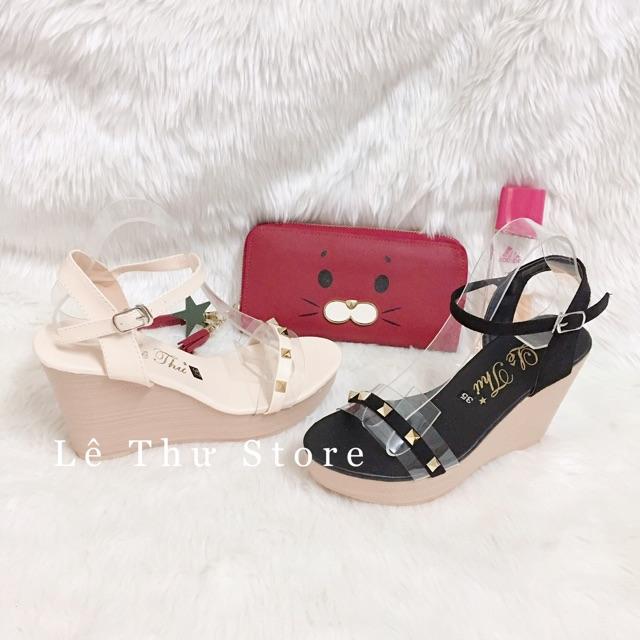 Giày cao gót 9 phân đế xuồng quai trong tán tháp LT