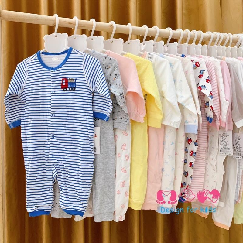 (Link 3) Bodysuit cho bé body dài tay không tất chân, vải cotton mềm mát cho bé trai và bé gáim