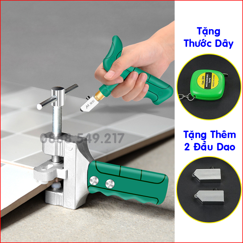 ̂̃ ́ Dao Cắt Gạch Men, Kính, Gương Kèm Tay Tách Gạch Kính Cao Cấp - Dao Cắt Kiếng