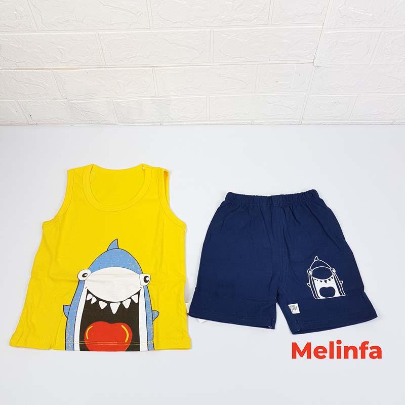 Bộ quần áo ba lỗ trẻ em, bộ cotton trẻ em bé trai và bé gái ba lỗ quần short mã VABD0129