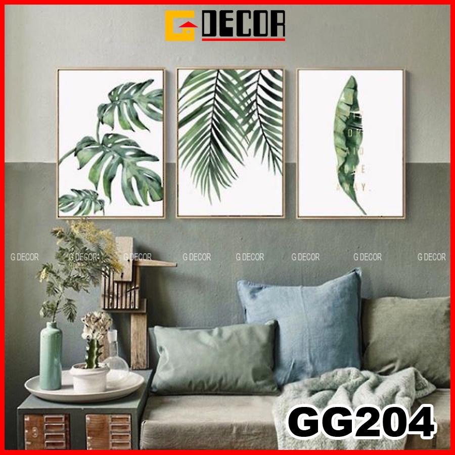 Tranh treo tường canvas 3 bức phong cách hiện đại Bắc Âu 204, tranh decor trang trí phòng khách, phòng ngủ, phòng ăn