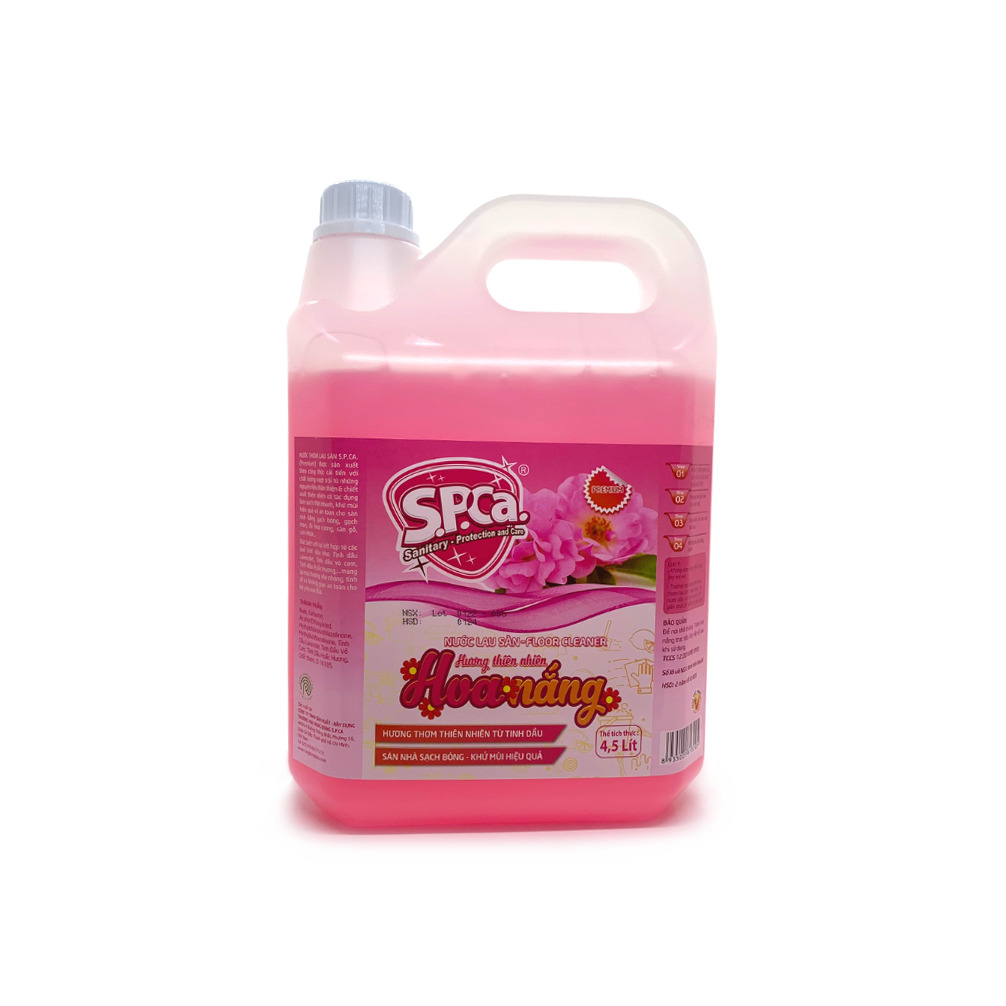 Nước Lau Sàn Nhà Gỗ SPCa 4.5Kg Cao Cấp Sả Chanh Và Hương Quế Giúp Khử Mùi Làm Sạch Sàn Nhà