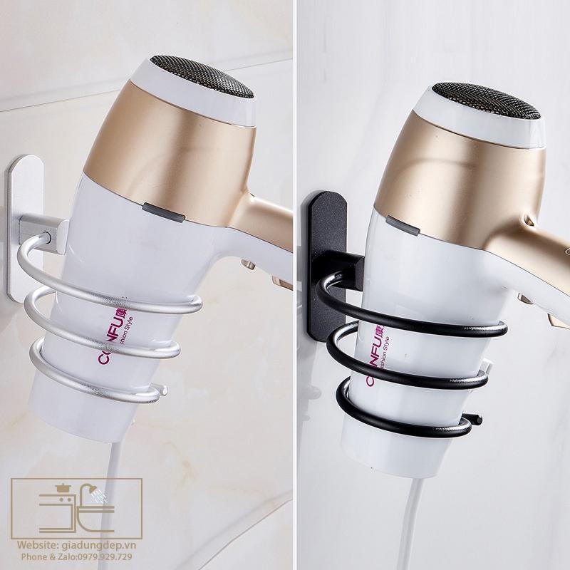Giá Treo Máy Sấy Tóc Treo Nhà Tắm Dán Tường, Kệ Nhà Tắm , chuẩn Spa , sang trọng , tiện dụng